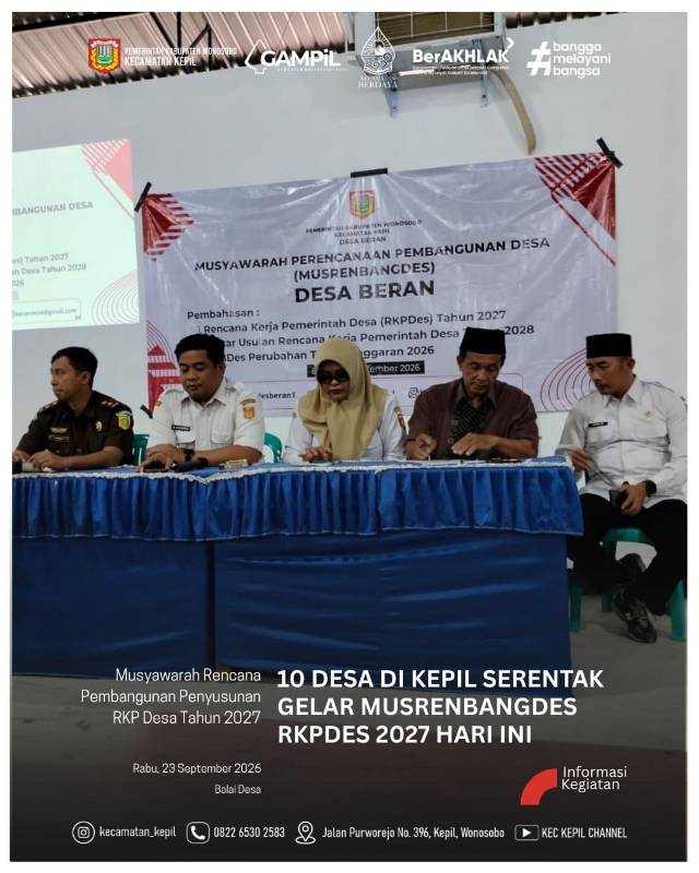 10 Desa di Kepil Serentak Gelar Musrenbangdes RKPDes 2027